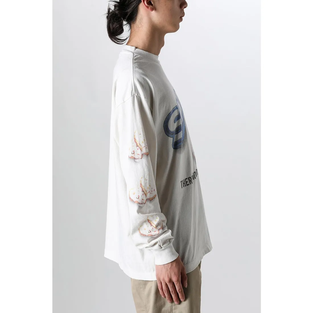 SAINT Mxxxxxx HEART COOKIES L/S TEE/WHT Love Oreo printed long sleeves Off-white S-XL Customized co-branded main mark/wash mark Correct version Ready-made garments washed and distressed VINTAGE feeling Top-notch printing technology Perfect restoration